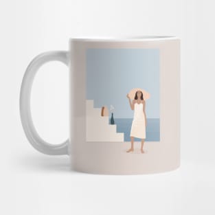 Mediterranean Woman With Hat Mug